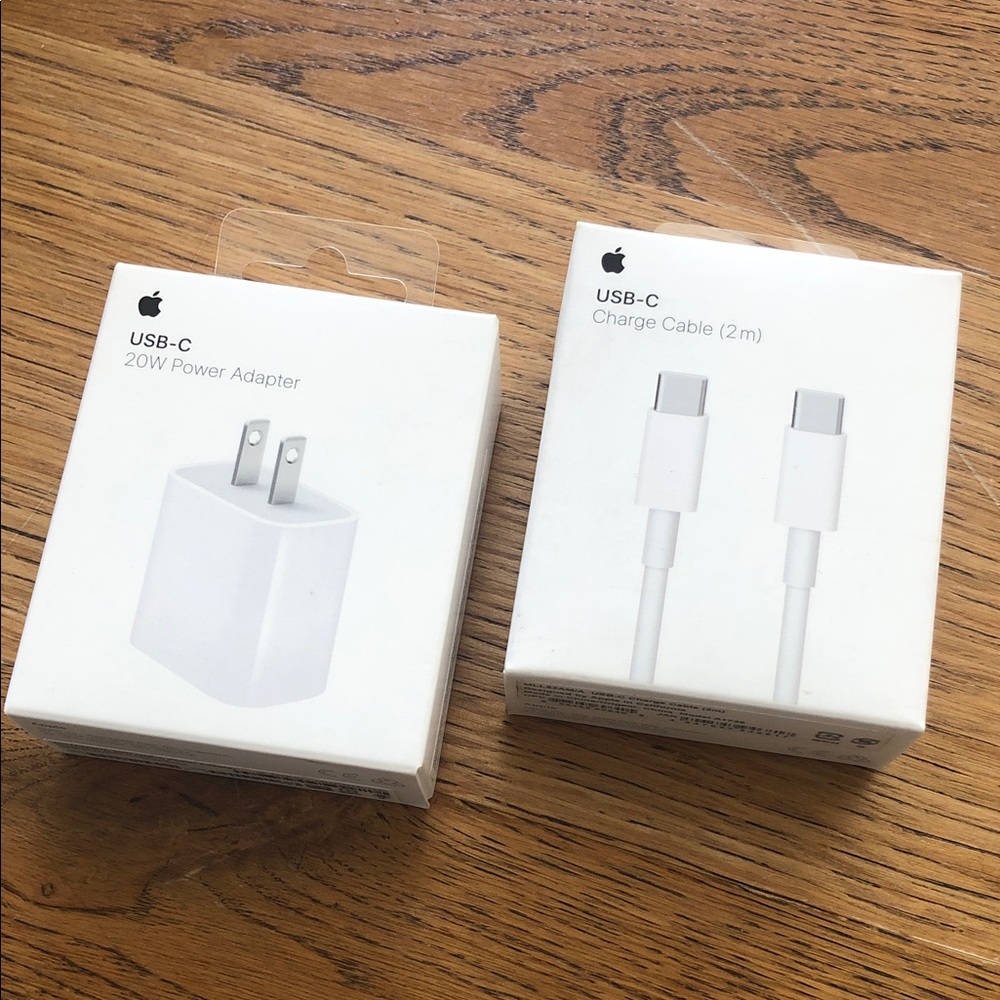 Apple USB-C 20W Power Adapter and 2m USB-C Charge Cable - White